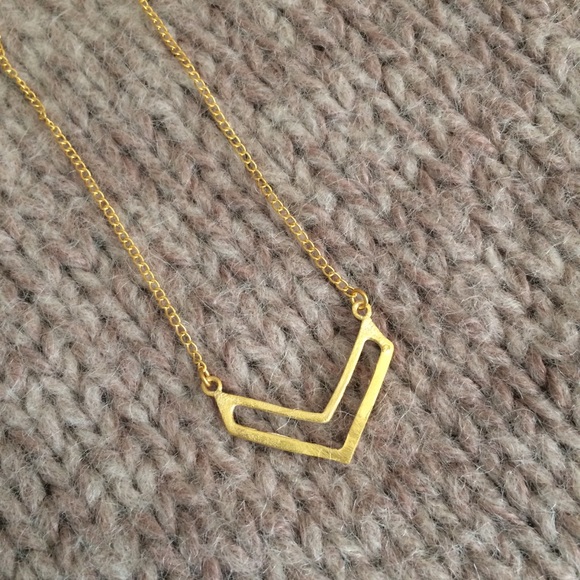 Jewelry - 18k Gold Plated Chevron Pendant